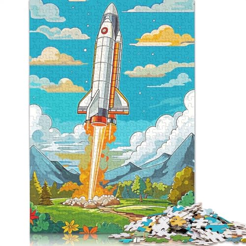 Vintage Rocket Puzzle 1000-teilige Schwer Puzzle Spielzeug Lernspiel Impossible Herausforderung Spielzeug Für Erwachsene Und Kinder Ab 12 Jahren 1000pcs (40x28cm) von LMYmoney