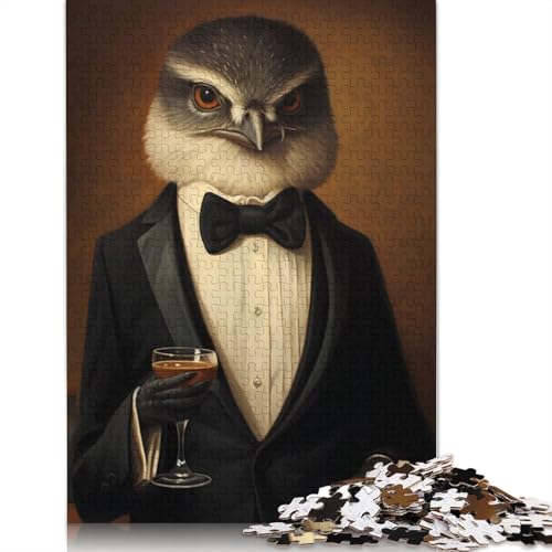 Vogel im Anzug, Puzzle, Denksportaufgabe, Premium-Puzzle aus Karton für Kinder und Erwachsene ab 12 Jahren, Geschenke, 1000 Teile (26 x 38 cm) von LMYmoney