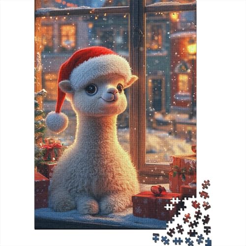 Weihnachts-Alpaka-Puzzle für Erwachsene, Heimdekoration, Beste Puzzles für Erwachsene und Kinder, 1000 Teile (75 x 50 cm) von LMYmoney