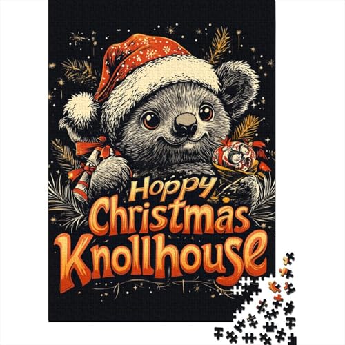 Weihnachts-Koala-Puzzle für Erwachsene, 1000 Teile, Premium-Puzzle aus 100% recyceltem Brett, Beste Puzzles für Erwachsene und Teenager, 1000 Teile (75 x 50 cm) von LMYmoney