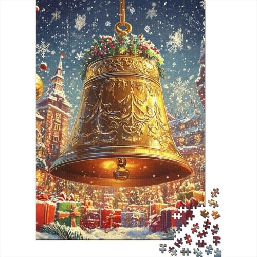 Weihnachtsglocken-Puzzle für Erwachsene, schwierige Herausforderung, Denkrätsel für Frauen und Männer, 1000 Teile (75 x 50 cm) von LMYmoney