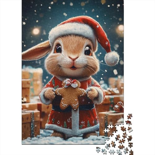 Weihnachtshasen-Puzzle für Erwachsene, Lernspiel, Cooles Puzzle für Erwachsene und Kinder, 1000 Teile (75 x 50 cm) von LMYmoney