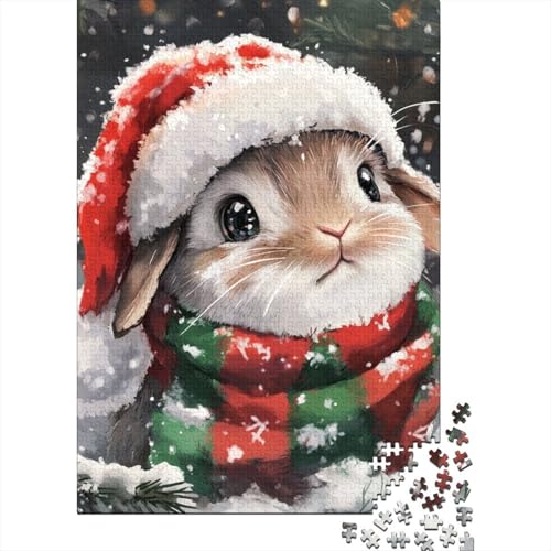 Weihnachtshasen-Puzzle für Erwachsene, Lernspiele, Familienaktivitäten, Puzzle für Kinder ab 12 Jahren, 1000 Teile (75 x 50 cm) von LMYmoney