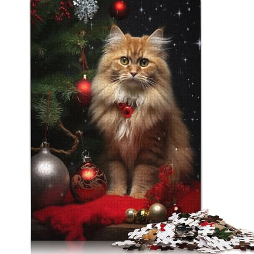 Weihnachtskatzen-Puzzle, herausfordernd und knifflig, 100% recycelter Karton, Puzzle für Erwachsene und Kinder, 1000 Teile (26 x 38 cm) von LMYmoney