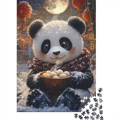 Weihnachtspanda-Puzzles für Erwachsene, Familienspaß, Problemlösungspuzzles für Frauen und Männer, 1000 Teile (75 x 50 cm) von LMYmoney