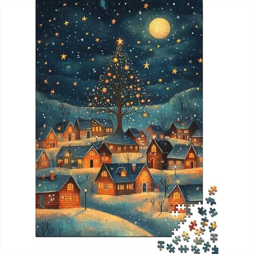 Weihnachtsstadt-Puzzle für Erwachsene, Heimdekoration, Beste Puzzles für Frauen und Männer, 1000 Teile (75 x 50 cm) von LMYmoney