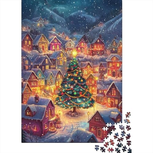 Weihnachtsstadt-Puzzle für Erwachsene, Heimdekoration, Denksport-Puzzle für Kinder ab 12 Jahren, 1000 Teile (75 x 50 cm) von LMYmoney