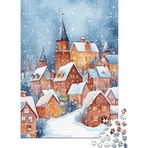 Weihnachtsstadt-Puzzle für Erwachsene, Lernspiel, Cooles Puzzle für Erwachsene und Kinder, 1000 Teile (75 x 50 cm) von LMYmoney