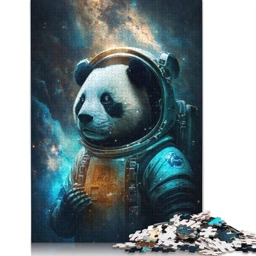 Weltraum-Astronauten-Panda-Puzzle, anspruchsvolle Familienspiele, 100% recycelter Karton, Puzzle für Erwachsene und Kinder, Geburtstagsgeschenk, 1000 Teile (75 x 50 cm) von LMYmoney