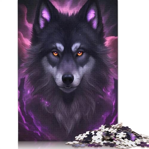 Wolf Portrait Puzzles 1000 Teile Schwer Puzzle Spielzeug Lernspiel Impossible Herausforderung Spielzeug Für Erwachsene Kinder 1000pcs (75x50cm) von LMYmoney