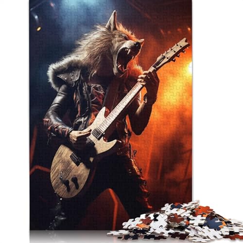 Wolf aus der Hölle Puzzle, Dekompressionsspielzeug, rechteckiges Papierpuzzle für Kinder und Erwachsene ab 12 Jahren, 1000 Teile (75 x 50 cm) von LMYmoney