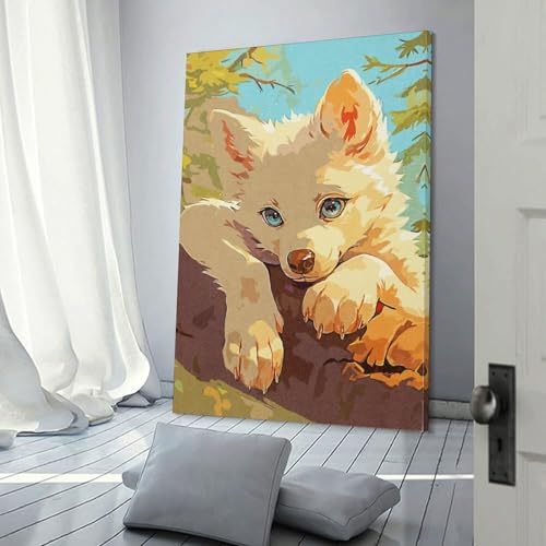 Wolf in Blumen-Puzzle, kreative Spiele, 100% recycelter Karton, Puzzle für Erwachsene, 1000 Teile (75 x 50 cm) von LMYmoney