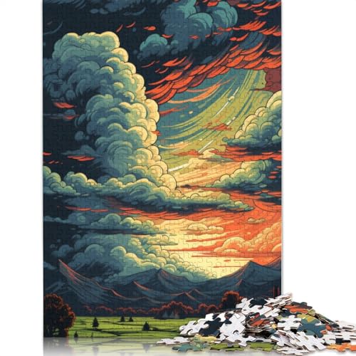 Wolkenmalerei-Puzzle für Erwachsene, 1000-teiliges Puzzle für Teenager ab 12 Jahren, 1000 Teile (75 x 50 cm) von LMYmoney