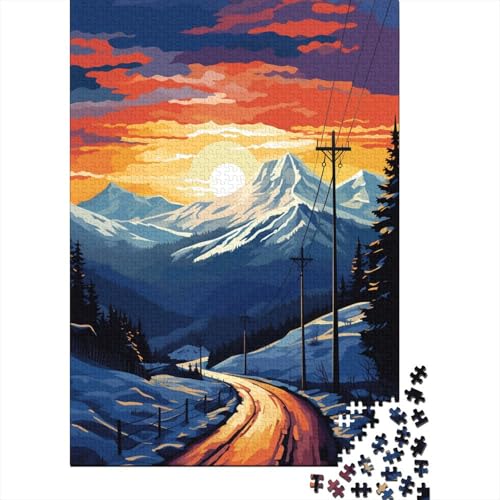 Wunderschönes 1000-teiliges Aurora Borealis-Puzzle für Erwachsene, Holzpuzzle für Teenager, Geschenke, einzigartige Heimdekoration und Geschenke (38 x 26 cm) von LMYmoney