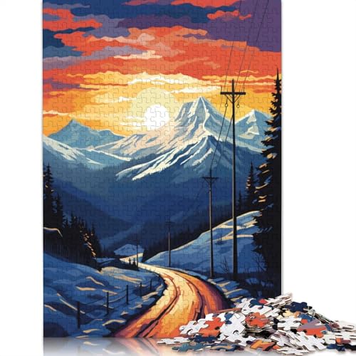 Wunderschönes 1000-teiliges Aurora Borealis-Puzzle für Erwachsene, Puzzle für Erwachsene und Jugendliche ab 12 Jahren, 1000 Teile (75 x 50 cm) < von LMYmoney