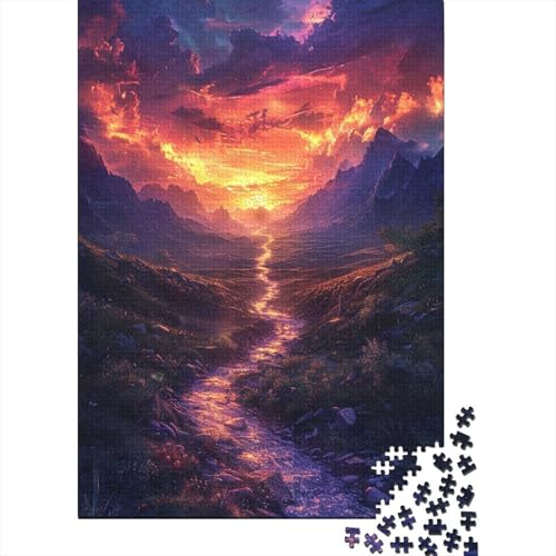Wunderschönes Bergpuzzle, einzigartige Heimdekoration, 100% recycelter Karton, Puzzle für Erwachsene, 1000 Teile (38 x 26 cm) von LMYmoney
