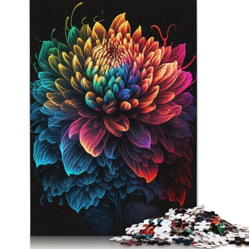 Wunderschönes Blumenpuzzle, Premium-Puzzle aus 100% recyceltem Brett, für Kinder und Erwachsene ab 12 Jahren, 1000 Teile (75 x 50 cm) von LMYmoney
