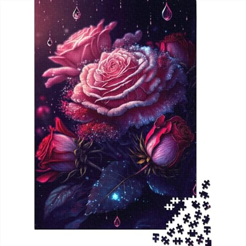 Wunderschönes Rosen-Puzzle, 1000 Teile, für Erwachsene und Jugendliche ab 12 Jahren, 1000 Teile (38 x 26 cm) von LMYmoney