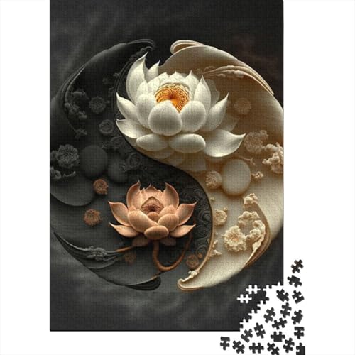 Yin Yang Art Puzzle 1000 Teile Schwer Puzzle Spielzeug Lernspiel Impossible Herausforderung Spielzeug Für Erwachsene Und Kinder in Bewährter 1000pcs (38x26cm) von LMYmoney