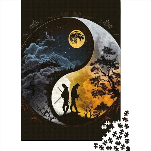 Yin Yang Art Puzzle 1000 Teile Schwer Puzzle Spielzeug Lernspiel Impossible Herausforderung Spielzeug Für Erwachsene Und Kinder in Bewährter 1000pcs (38x26cm) von LMYmoney