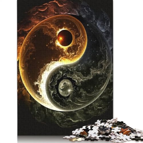 Yin Yang Art Puzzle 1000 Teile Schwer Puzzle Spielzeug Lernspiel Impossible Herausforderung Spielzeug Für Erwachsene Und Kinder in Bewährter 1000pcs (75x50cm) von LMYmoney