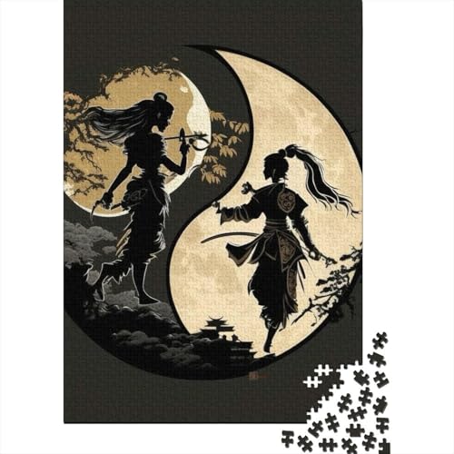 Yin Yang Art Puzzle 1000 Teile Schwer Puzzle Spielzeug Lernspiel Impossible Herausforderungsspielzeug Für Erwachsene Und Kinder Ab 12 Jahren 1000pcs (38x26cm) von LMYmoney