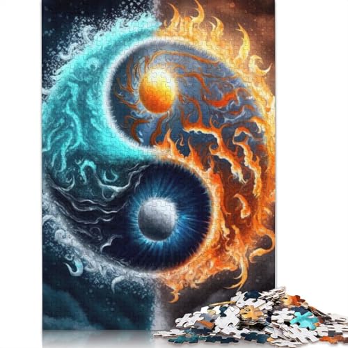 Yin Yang Art Puzzle 1000 Teile Schwer Puzzle Spielzeug Lernspiel Impossible Herausforderungsspielzeug Für Erwachsene Und Kinder Ab 14 Jahren 1000pcs (75x50cm) von LMYmoney