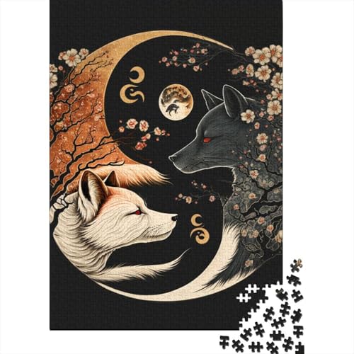 Yin Yang Art Puzzle 1000 Teile Schwer Puzzle Spielzeug Pädagogisches Spiel Impossible Herausforderung Spielzeug Für Erwachsene Kinder 1000pcs (38x26cm) von LMYmoney