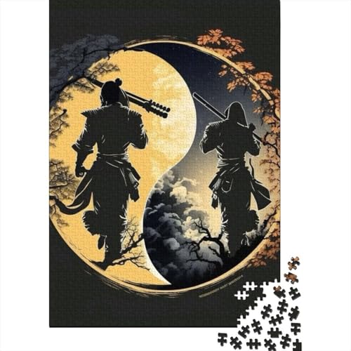 Yin Yang Art Puzzle 1000 Teile Schwer Puzzle Spielzeug Pädagogisches Spiel Impossible Herausforderung Spielzeug Für Erwachsene Kinder 1000pcs (38x26cm) von LMYmoney