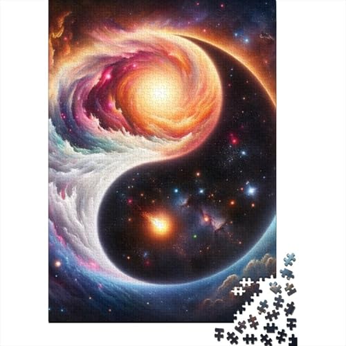 Yin Yang Art Puzzle 1000 Teile Schwer Puzzle Spielzeug Pädagogisches Spiel Impossible Herausforderung Spielzeug Für Erwachsene Kinder 1000pcs (38x26cm) von LMYmoney