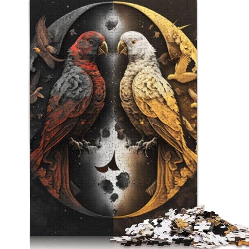 Yin Yang Art Puzzle 1000 Teile Schwer Puzzle Spielzeug Pädagogisches Spiel Impossible Herausforderungsspielzeug Für Erwachsene Kinder 1000pcs (75x50cm) von LMYmoney