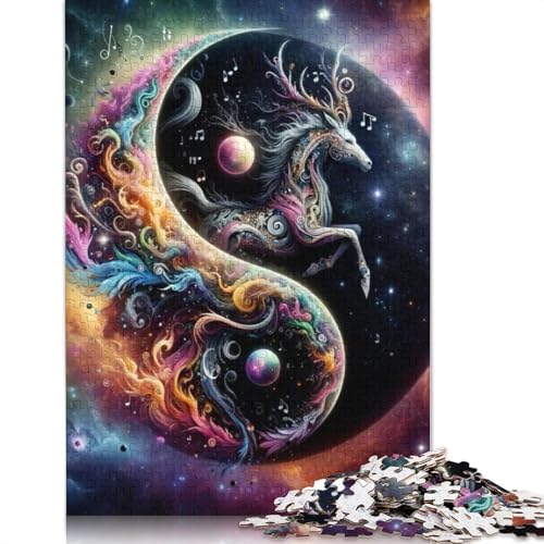 Yin Yang Art Puzzle 1000 Teile Schwer Puzzle Spielzeug Pädagogisches Spiel Impossible Herausforderungsspielzeug Für Erwachsene Und Kinder in Bewährter 1000pcs (75x50cm) von LMYmoney