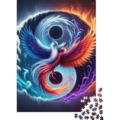 Yin Yang Art Puzzle 1000-teilige Schwer Puzzle Spielzeug Lernspiel Impossible Herausforderung Spielzeug Für Erwachsene Kinder 1000pcs (38x26cm) von LMYmoney