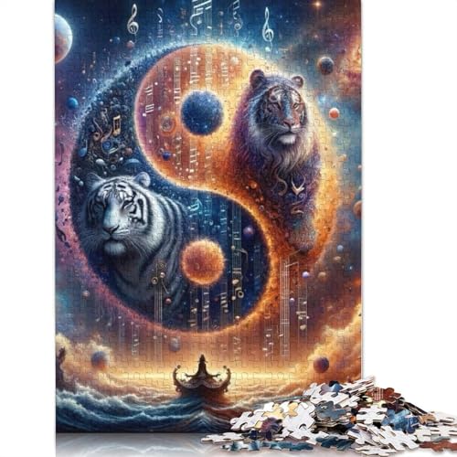 Yin Yang Art Puzzle 1000-teilige Schwer Puzzle Spielzeug Lernspiel Impossible Herausforderung Spielzeug Für Erwachsene Kinder 1000pcs (75x50cm) von LMYmoney