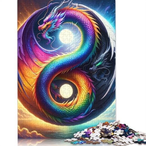 Yin Yang Art Puzzle 1000-teilige Schwer Puzzle Spielzeug Lernspiel Impossible Herausforderung Spielzeug Für Erwachsene Kinder 1000pcs (75x50cm) von LMYmoney