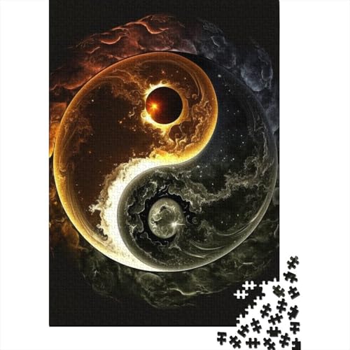 Yin Yang Art Puzzle 1000-teilige Schwer Puzzle Spielzeug Lernspiel Impossible Herausforderungsspielzeug Für Erwachsene Und Kinder Ab 12 Jahren 1000pcs (38x26cm) von LMYmoney