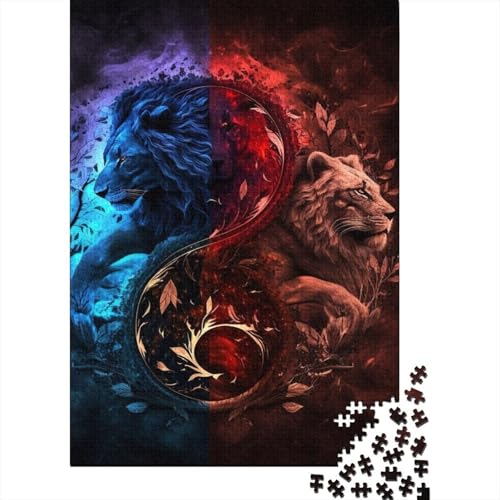 Yin Yang Art Puzzle 1000-teilige Schwer Puzzle Spielzeug Lernspiel Impossible Herausforderungsspielzeug Für Erwachsene Und Kinder Ab 14 Jahren 1000pcs (38x26cm) von LMYmoney