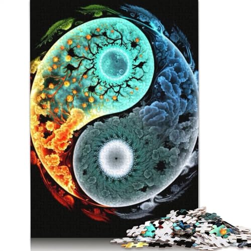 Yin Yang Art Puzzle 1000-teilige Schwer Puzzle Spielzeug Lernspiel Impossible Herausforderungsspielzeug Für Erwachsene Und Kinder Ab 14 Jahren 1000pcs (75x50cm) von LMYmoney