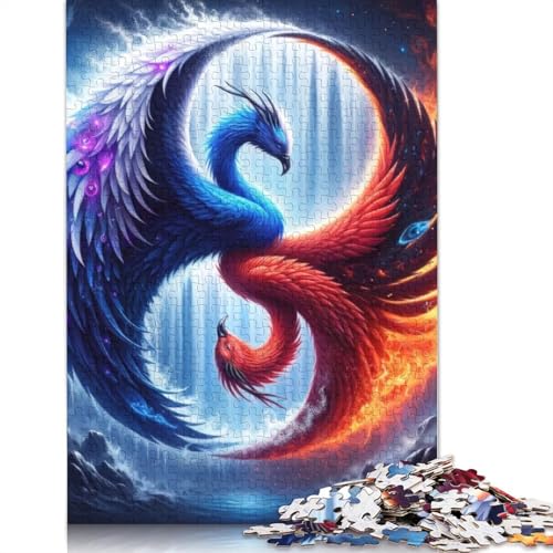 Yin Yang Art Puzzle 1000-teilige Schwer Puzzle Spielzeug Pädagogisches Spiel Impossible Herausforderungsspielzeug Für Erwachsene Kinder 1000pcs (75x50cm) von LMYmoney