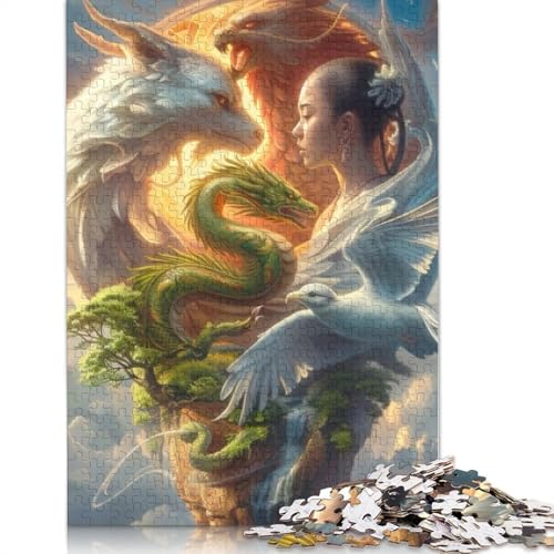 Yin Yang Art Puzzle 1000-teilige Schwer Puzzle Spielzeug Pädagogisches Spiel Impossible Herausforderungsspielzeug Für Erwachsene Kinder 1000pcs (75x50cm) von LMYmoney