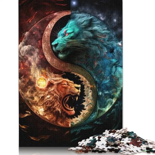 Yin Yang Art Puzzles 1000 Teile Schwer Puzzle Spielzeug Lernspiel Impossible Herausforderung Spielzeug Für Erwachsene Kinder 1000pcs (75x50cm) von LMYmoney