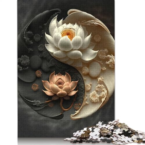 Yin Yang Art Puzzles 1000 Teile Schwer Puzzle Spielzeug Lernspiel Impossible Herausforderungsspielzeug Für Erwachsene Und Kinder Ab 12 Jahren 1000pcs (75x50cm) von LMYmoney