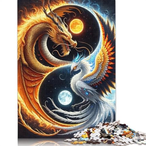 Yin Yang Art Puzzles 1000 Teile Schwer Puzzle Spielzeug Lernspiel Impossible Herausforderungsspielzeug Für Erwachsene Und Kinder Ab 12 Jahren 1000pcs (75x50cm) von LMYmoney