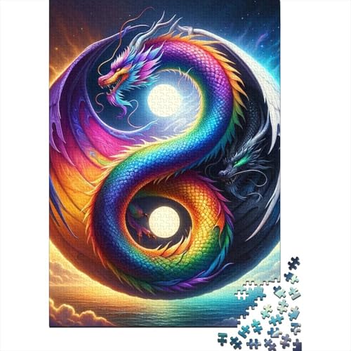 Yin Yang Art Puzzles 1000 Teile Schwer Puzzle Spielzeug Lernspiel Impossible Herausforderungsspielzeug Für Erwachsene Und Kinder Ab 14 Jahren 1000pcs (38x26cm) von LMYmoney