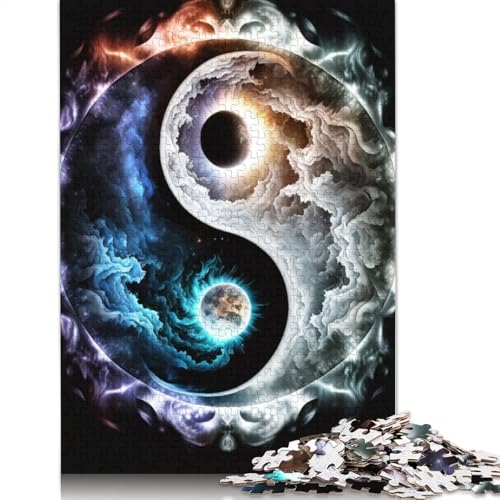 Yin Yang Art Puzzles 1000 Teile Schwer Puzzle Spielzeug Lernspiel Impossible Herausforderungsspielzeug Für Erwachsene Und Kinder Ab 14 Jahren 1000pcs (75x50cm) von LMYmoney