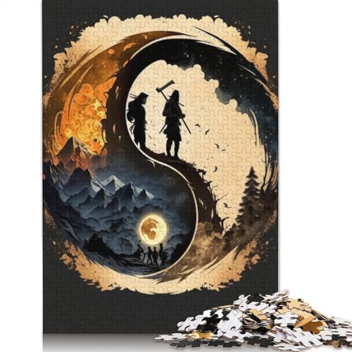 Yin Yang Art Puzzles 1000 Teile Schwer Puzzle Spielzeug Pädagogisches Spiel Impossible Herausforderung Spielzeug Für Erwachsene Und Kinder in Bewährter 1000pcs (75x50cm) von LMYmoney