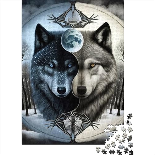 Yin Yang Art Puzzles 1000 Teile Schwer Puzzle Spielzeug Pädagogisches Spiel Impossible Herausforderungsspielzeug Für Erwachsene Kinder 1000pcs (38x26cm) von LMYmoney