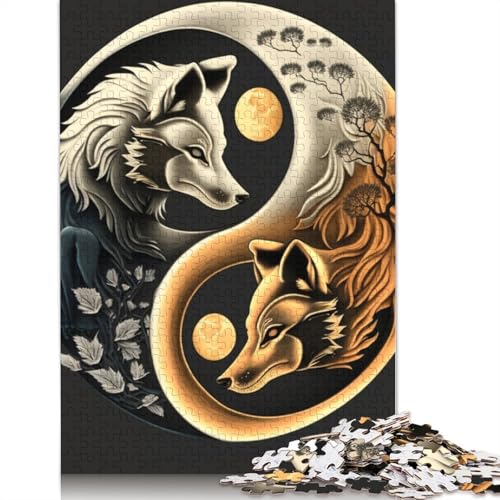 Yin Yang Art Puzzles 1000 Teile Schwer Puzzle Spielzeug Pädagogisches Spiel Impossible Herausforderungsspielzeug Für Erwachsene Kinder 1000pcs (75x50cm) von LMYmoney