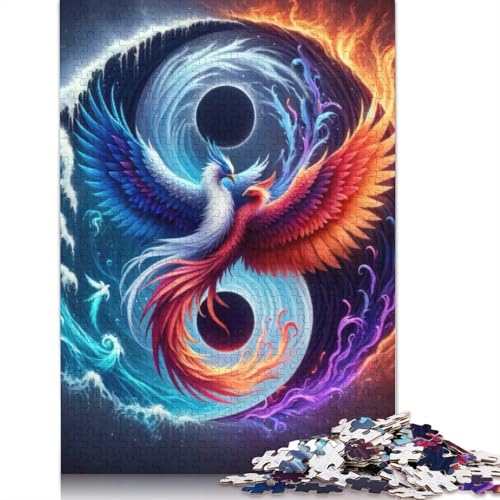 Yin Yang Art Puzzles 1000 Teile Schwer Puzzle Spielzeug Pädagogisches Spiel Impossible Herausforderungsspielzeug Für Erwachsene Kinder 1000pcs (75x50cm) von LMYmoney