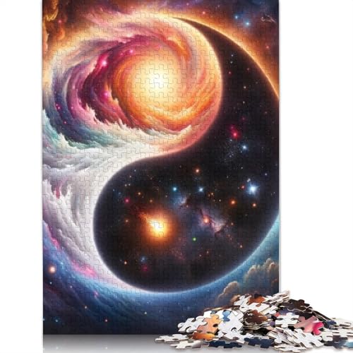 Yin Yang Art Puzzles 1000 Teile Schwer Puzzle Spielzeug Pädagogisches Spiel Impossible Herausforderungsspielzeug Für Erwachsene Kinder 1000pcs (75x50cm) von LMYmoney